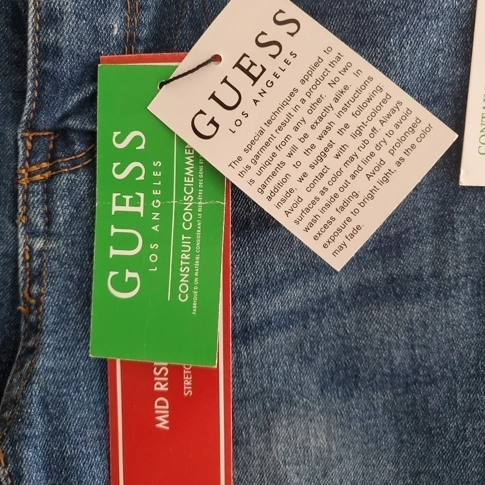 Guess Mid Rise Skinny Stretch Tamara Jeans size 24 in Dark wash - Picture 4 of 7